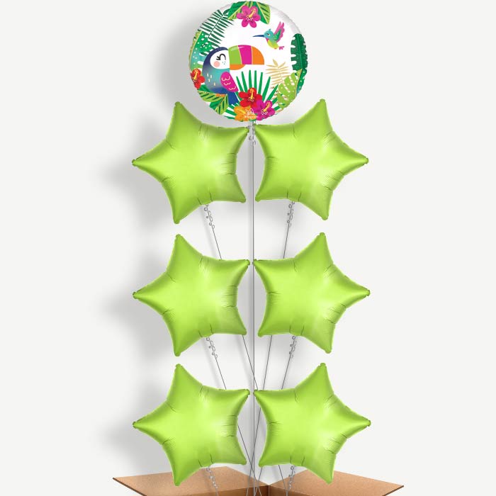 Tropical Paradise Summer Helium Balloon Arrangement | Party Save Smile