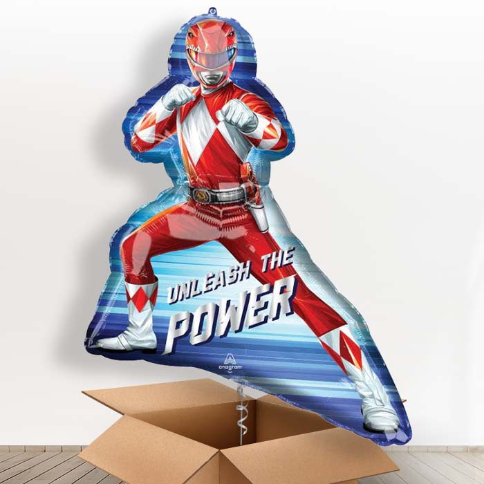 Power Rangers Red Ranger Helium Balloon in a Box - 1 x Giant Balloon | Party Save Smile
