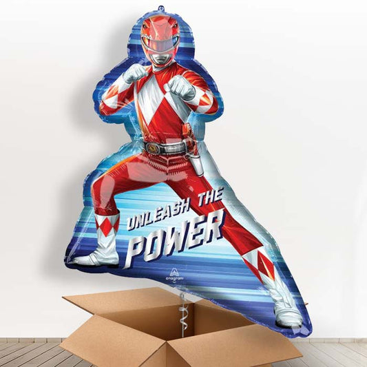 Power Rangers Red Ranger Helium Balloon in a Box - 1 x Giant Balloon | Party Save Smile