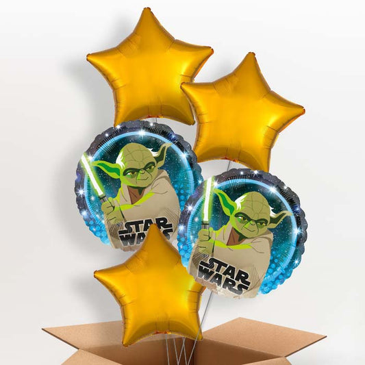 Star Wars Yoda Helium Balloon in a Box - 5 Balloons | Party Save Smile
