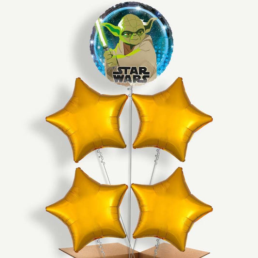 Star Wars Yoda Helium Balloon Cluster  | Party Save Smile