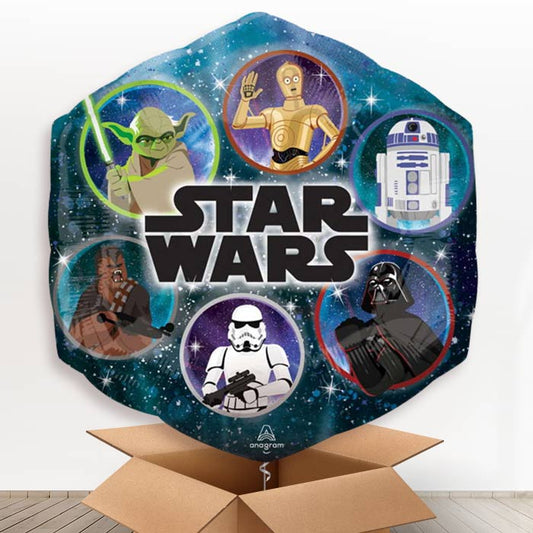 Giant Star Wars Yoda Helium Balloon in a Box - 1 x Giant Balloon | Party Save Smile