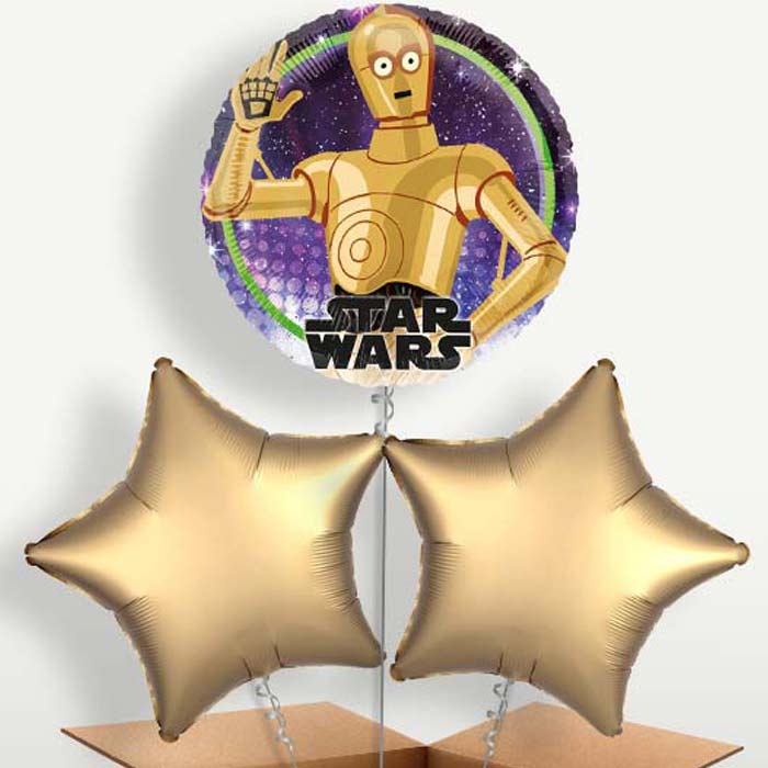 Star Wars C3-PO Helium Bunch of Balloons | Party Save Smile