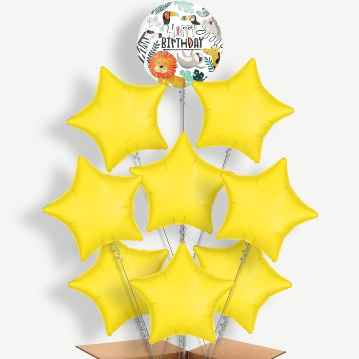 Get Wild Safari Balloon Bundle Inflated with Helium | Party Save Smile