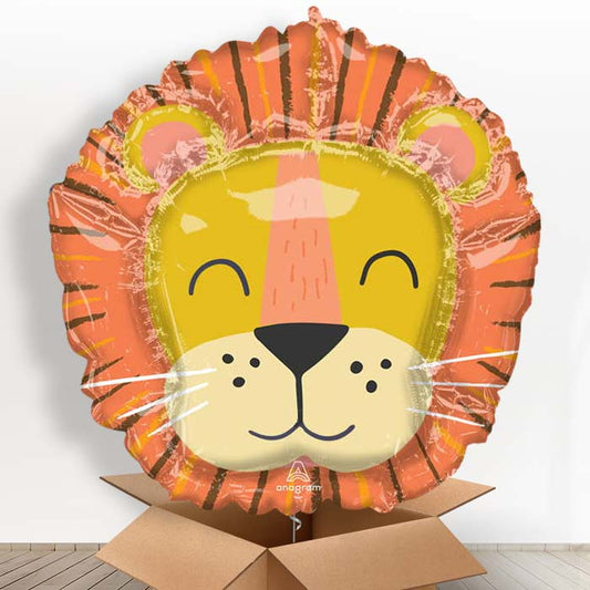 Get Wild Lion Head Helium Balloon in a Box - Giant Balloon | Party Save Smile