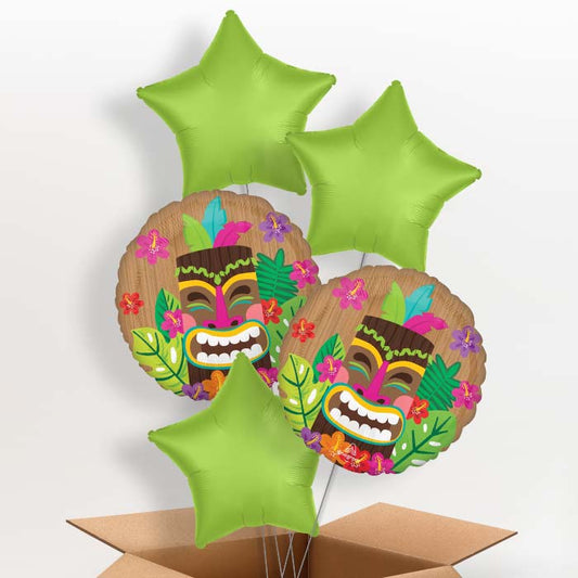 Vintage Tiki Helium Balloon in a Box - 5 Balloons | Party Save Smile