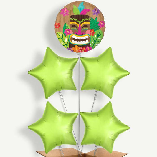 Vintage Tiki Helium Balloon Cluster  | Party Save Smile
