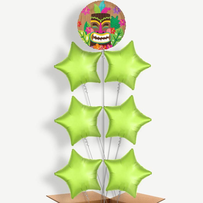 Vintage Tiki Helium Balloon Arrangement | Party Save Smile