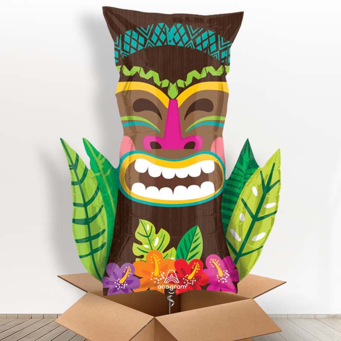 Vintage Tiki Helium Balloon in a Box - 1 x Giant Balloon | Party Save Smile