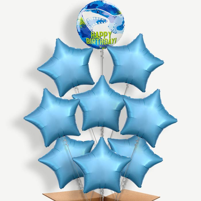 Shark Birthday Helium Balloon Bundle | Party Save Smile