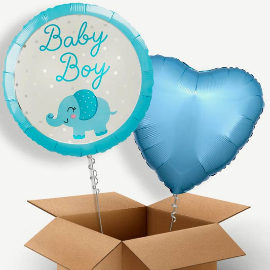 Baby Boy Elephant Helium Balloon Two | Party Save Smile