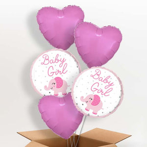 Baby Girl Elephant Helium Balloon in a Box