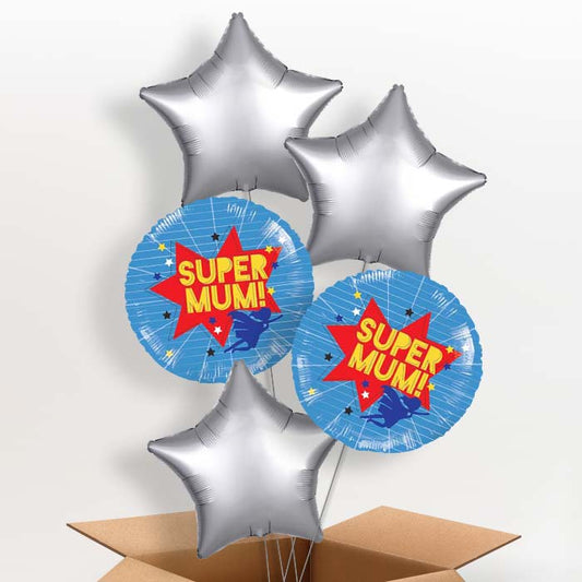 Super Mum Helium Balloon in a Box - 5 Balloon | Party Save Smile