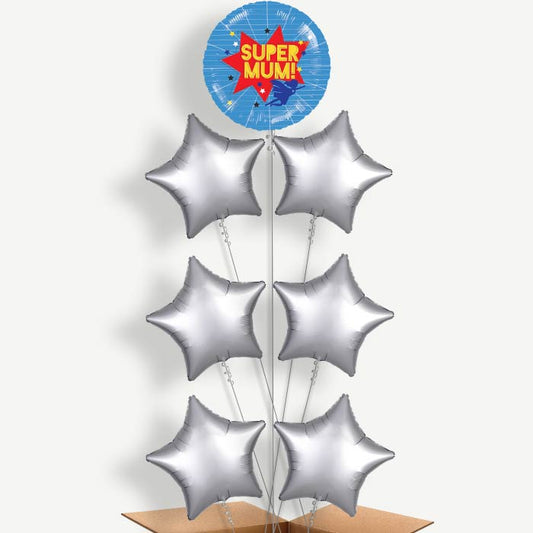 Super Mum Helium Balloon Arrangement | Party Save Smile