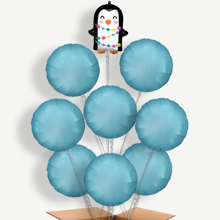 Christmas Penguin Balloon Bundle Inflated with Helium | Party Save Smile
