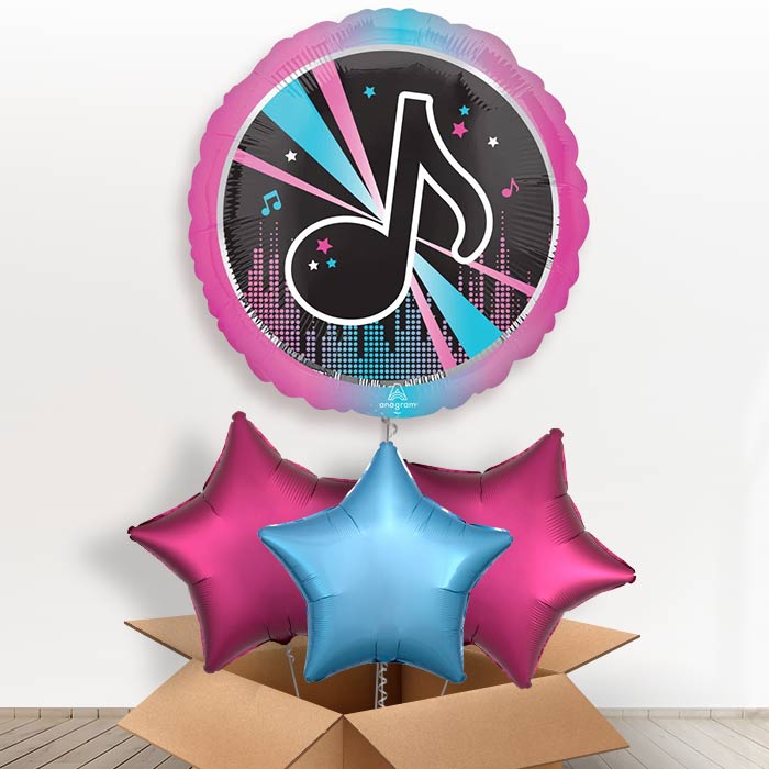 Internet Famous Giant Helium Balloon in a Box Gift - With 3 Plain Balloons | Party Save Smile