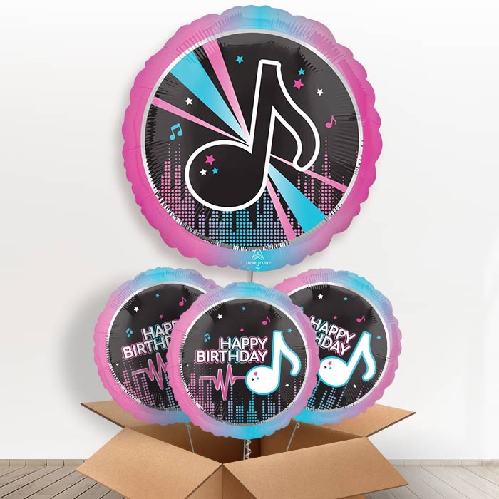 Internet Famous Giant Helium Balloon in a Box Gift - With 3 Themed Balloons | Party Save Smile