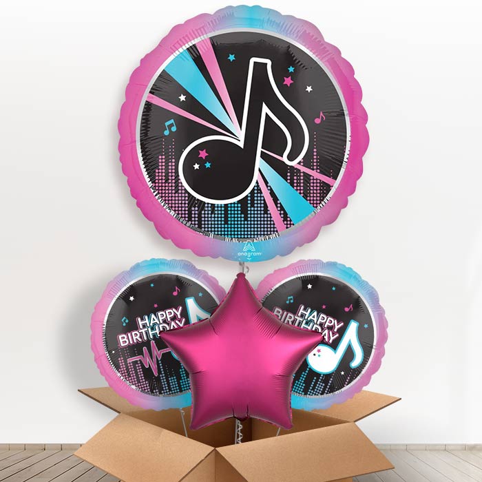 Internet Famous Giant Helium Balloon in a Box Gift-1 x Giant Balloon and 2 Themed Balloons and 1 Plain Balloon 