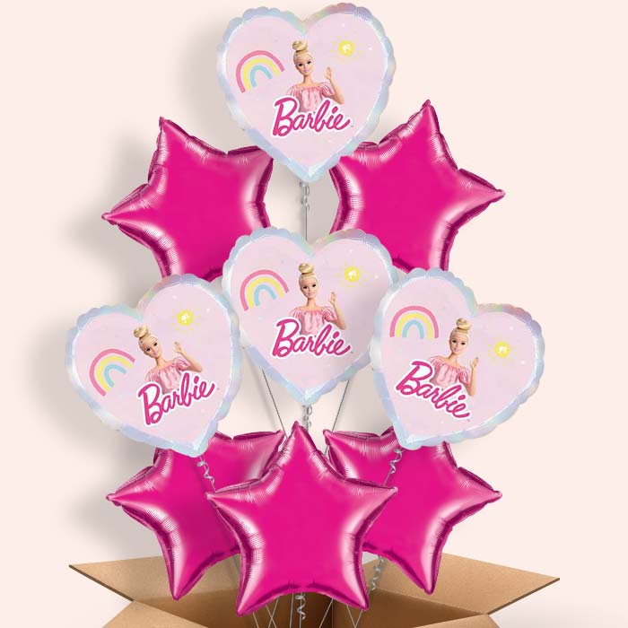 Pink Heart Barbie Helium Balloon in a Box - 9 Balloon | Party Save Smile