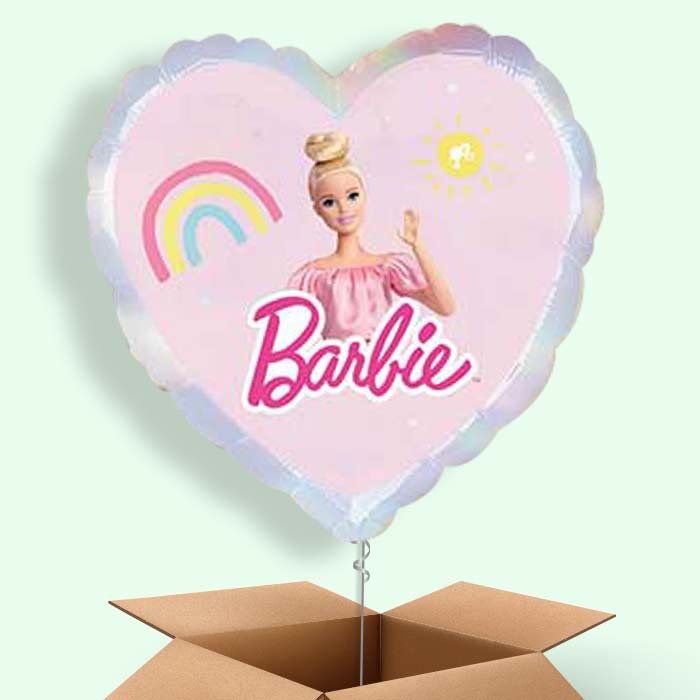 Pink Heart Barbie Helium Balloon in a Box - 1 Balloon | Party Save Smile