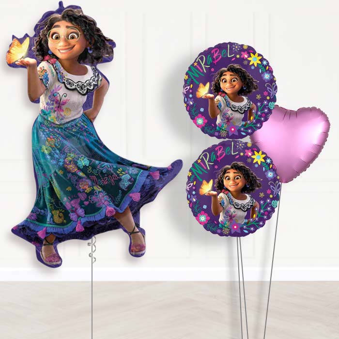 Encanto Balloon Display Bouquet in a Box-Giant Balloon + 2 Themed Balloons + 1 Plain Balloon 