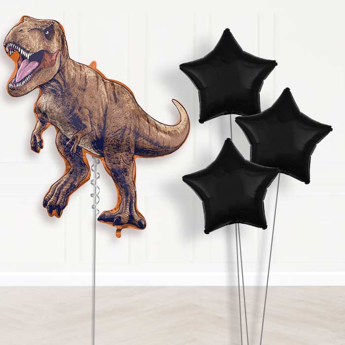 Jurassic World Dominion Balloon Bouquet Delivery - 1 x Giant Balloon with Plain Bouquet | Party Save Smile