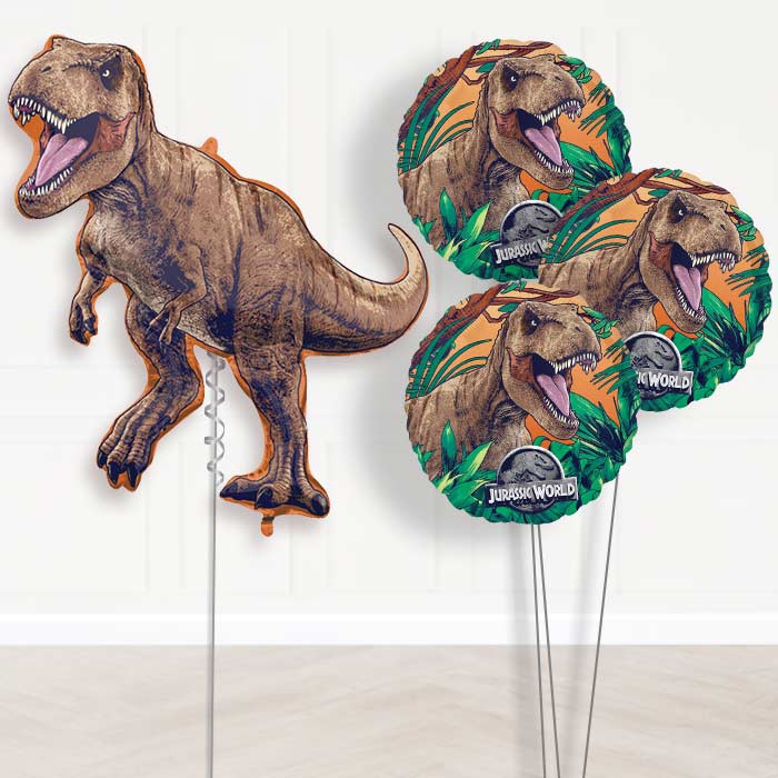 Jurassic World Dominion Balloon Bouquet Delivery - 1 x Giant Balloon with Themed Bouquet | Party Save Smile