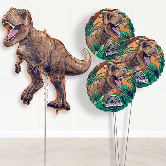 Jurassic World Dominion Balloon Bouquet Delivery - 1 x Giant Balloon with Themed Bouquet | Party Save Smile