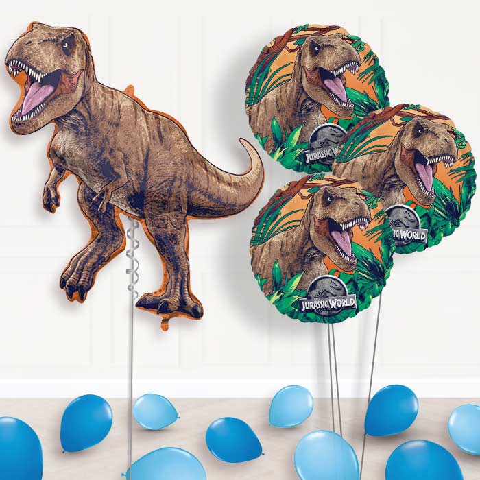 Jurassic World Dominion Balloon Bouquet Delivery - 1 x Giant Balloon with Themed Bouquet and Latex | Party Save Smile