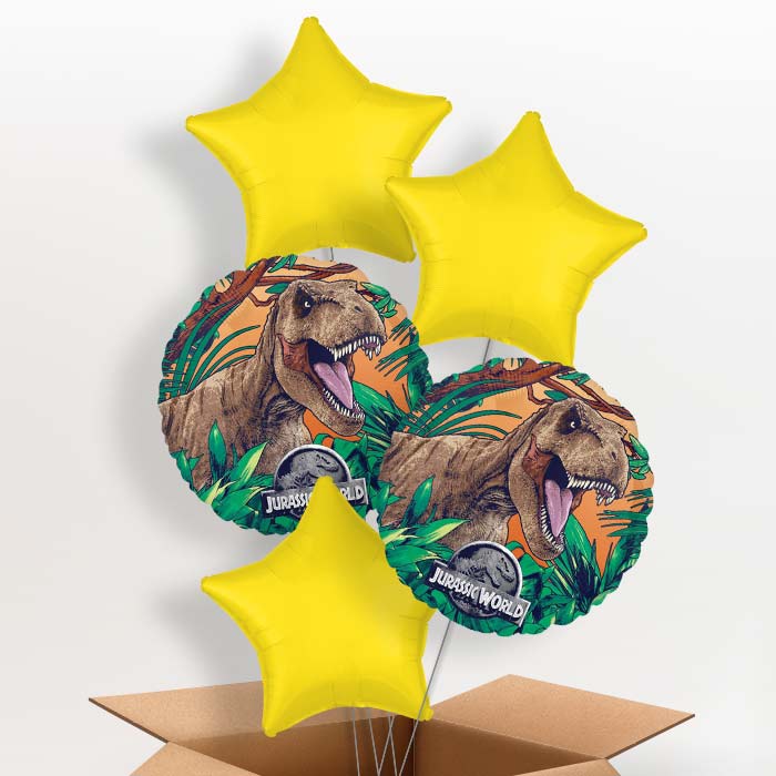 Jurassic World Dominion Helium Balloon in a Box - 5 Balloons | Party Save Smile