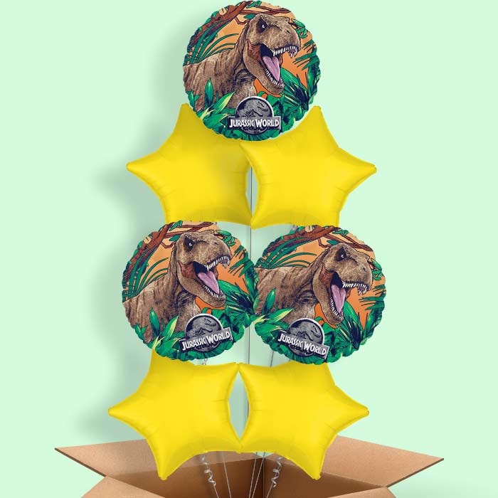 Jurassic World Dominion Helium Balloon in a Box - 7 Balloons | Party Save Smile