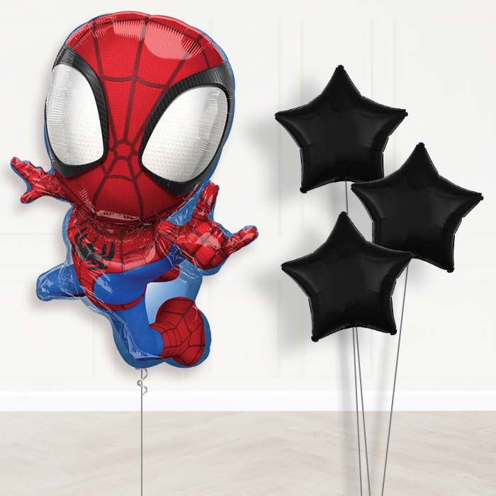 Spiderman Balloon Display Bouquet in a Box - Plain Bouquet | Party Save Smile