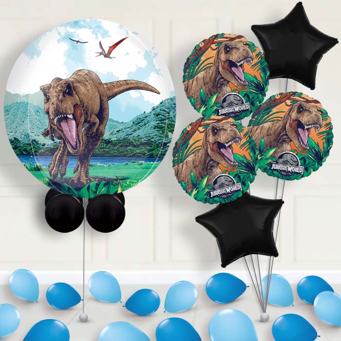 Jurassic World Dominion Orbz Balloon with Balloon Bouquet - 1 x Orbz Balloon with 5 Bouquet (mixed) | Party Save Smile