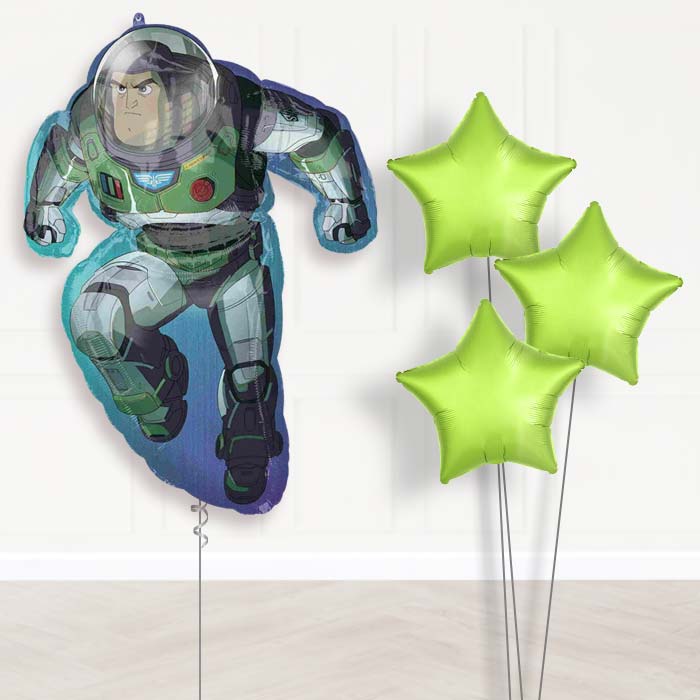 Buzz Lightyear Inflated Helium Balloons Delivered - Plain Bouquet | Party Save Smile