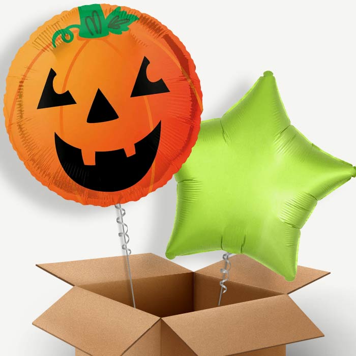 Pumpkin Halloween Helium Balloon Couple | Party Save Smile