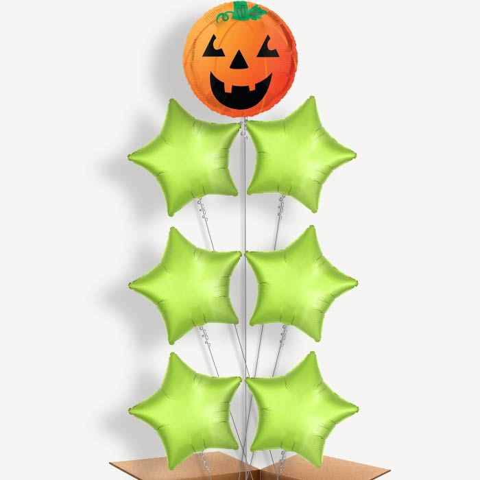 Pumpkin Halloween Balloon Arrangement Inflated with Helium | Party Save Smile