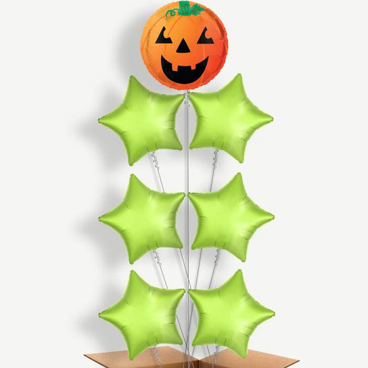 Pumpkin Halloween Balloon Arrangement Inflated with Helium | Party Save Smile