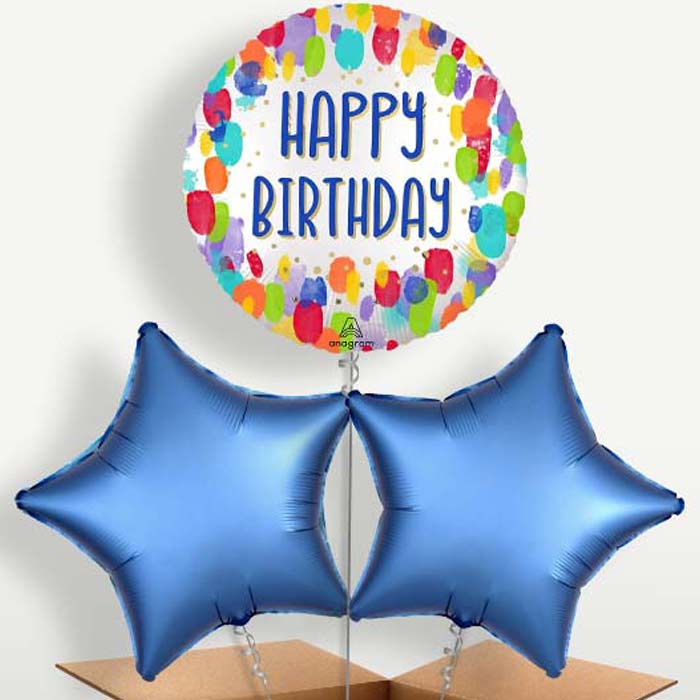 Artist Paint Dots Happy Birthday Bunch of Balloons | Party Save Smile