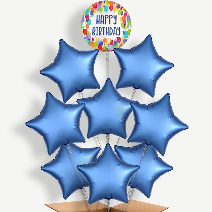 Artist Paint Dots Happy Birthday Helium Balloon Bundle | Party Save Smile