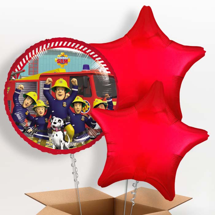 Fireman Sam and Friends Helium Balloon in a Box - 3 Balloon | Party Save Smile