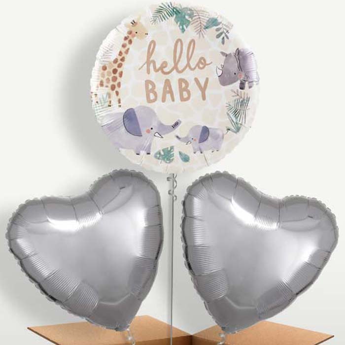 Jungle Animals Hello Baby Balloon Bunches | Party Save Smile