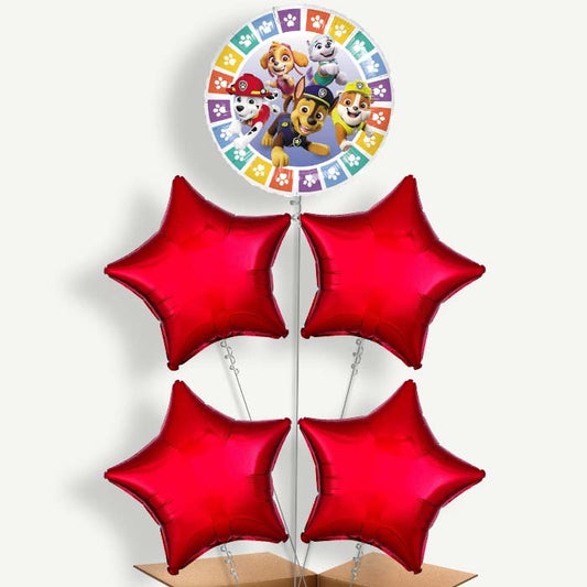 Colourful Paw Patrol Balloon Cluster Inflated with Helium | Party Save Smile