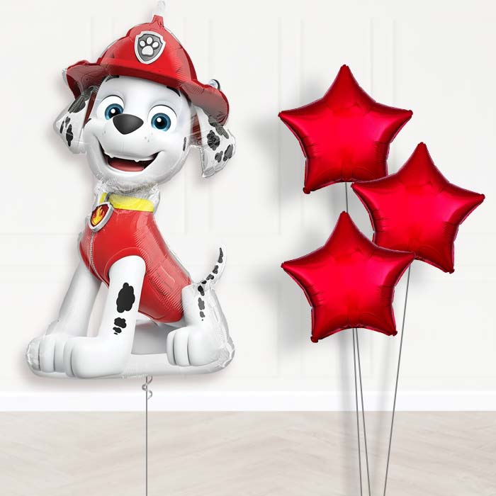 Marshall Balloon Paw Patrol Bouquet Delivery - 1 x Giant Balloon with Plain Bouquet | Party Save Smile