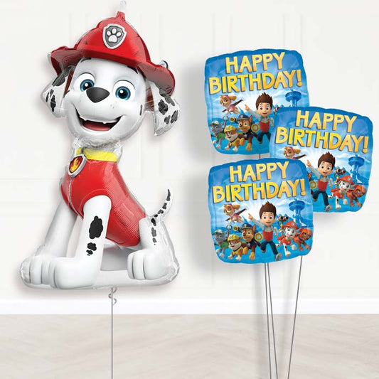 Marshall Balloon Paw Patrol Bouquet Delivery - 1 x Giant Balloon with Themed Bouquet | Party Save Smile