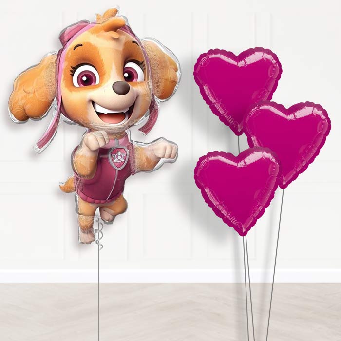Shaped Skye Paw Patrol Balloon Bouquet Delivery - Plain Bouquet | Party Save Smile