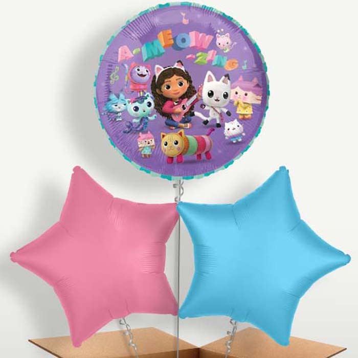 Gabby’s Dollhouse Purple Trio Balloon Bunch | Party Save Smile
