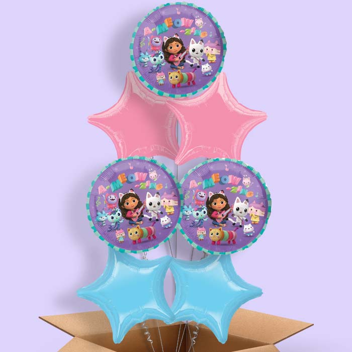 Gabby’s Dollhouse Purple Helium Balloon in a Box - 7 Balloon | Party Save Smile