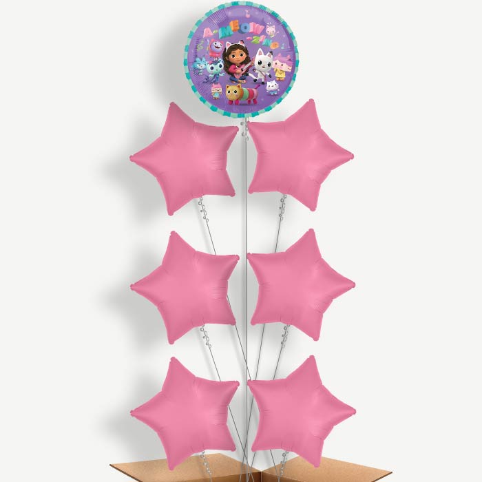 Gabby's Dollhouse Purple Helium Balloon Arrangement | Party Save Smile