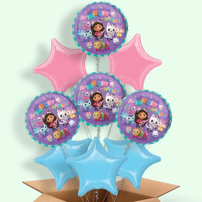 Gabby’s Dollhouse Purple Helium Balloon in a Box - 9 Balloon | Party Save Smile