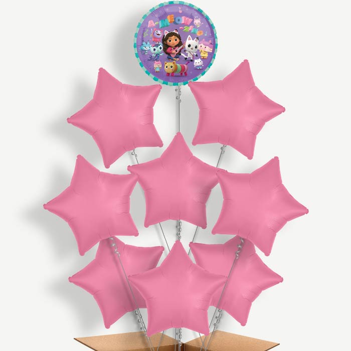 Gabby's Dollhouse Purple Helium Balloon Bundle | Party Save Smile
